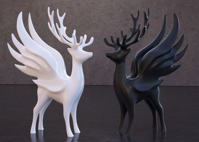 Hovedbilde Winged Winter Deer – bevinget ...